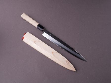 Hitohira - Kikuchiyo x Rikichi - Silver #3 - 240mm Yanagiba - Ho Wood Handle - Saya For Sale