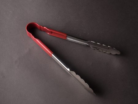 Matfer Bourgeat - Metal Tongs - Red Rubber - 9 1 2  Fashion