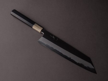 Hitohira - Tanaka x Kyuzo - Blue #1 Migaki - Kiritsuke Gyuto - 240mm - Taihei Ebony Handle - Extra Height Hot on Sale