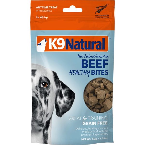 20% OFF: K9 Natural Healthy Bites Beef & Organs Freeze-Dried Dog Treats 50g Supply