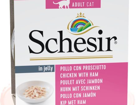 Schesir Chicken Fillet with Ham in Jelly Adult Canned Cat Food 85g Online Hot Sale