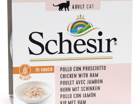 Schesir Chicken With Ham In Natural Gravy Grain-Free Adult Canned Cat Food 70g Online