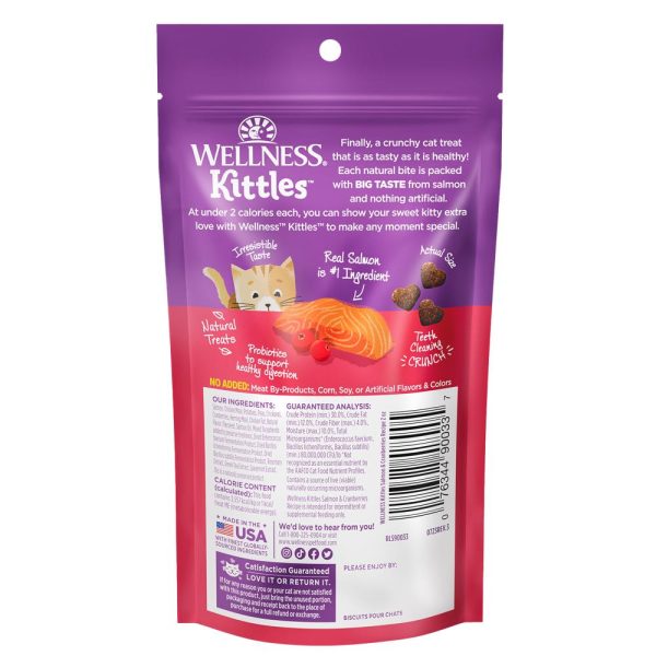 20% OFF: Wellness Kittles Salmon & Cranberries Cat Treats 2oz Online Hot Sale