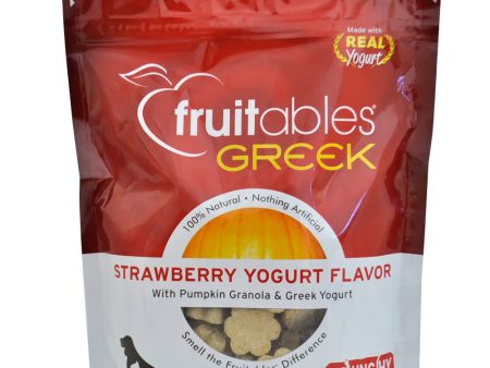 $4 OFF: Fruitables Greek Strawberry Yogurt Crunchy Dog Treats 7oz Supply