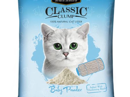 BUNDLE DEAL: Kit Cat Classic Clump Baby Powder Clay Cat Litter 10L Hot on Sale