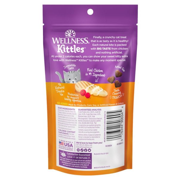 20% OFF: Wellness Kittles Chicken & Cranberries Cat Treats 2oz Discount