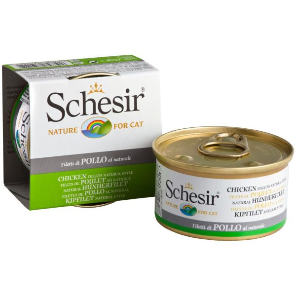 Schesir Chicken Fillet in Water Adult Canned Cat Food 85g Cheap